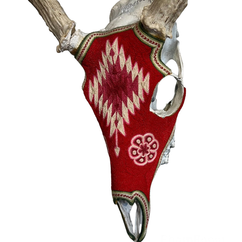 MDM Red Huichol Skull (curbside & in-store pick up only) - Rancho Diaz