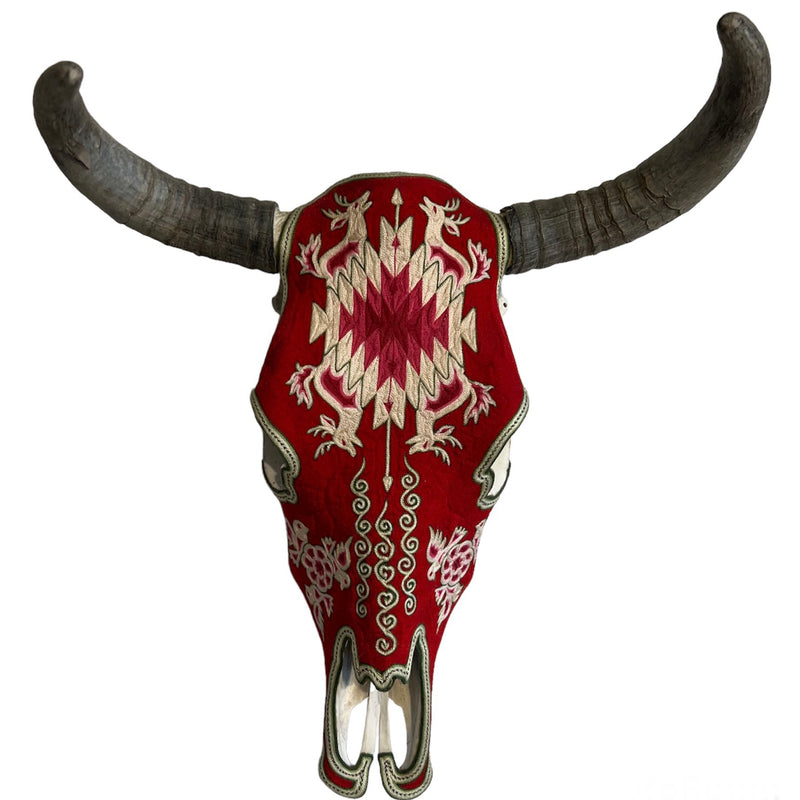 MDM Red Huichol Skull (curbside & in-store pick up only) - Rancho Diaz