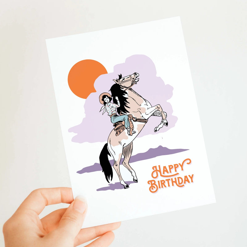 AQA Cowgirl Birthday Greeting Card - Rancho Diaz