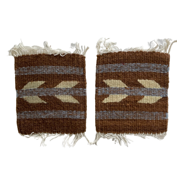 SELS Handwoven Brown Wool Mexican Coasters - Rancho Diaz