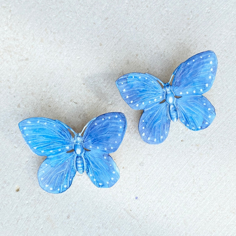 WDC* Blue Butterfly Earrings - Rancho Diaz