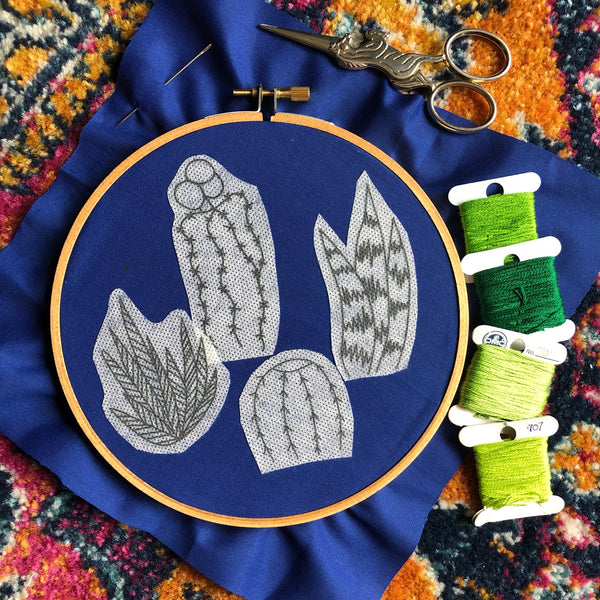 MCJ* Detailed Cacti Patterns Embroidery Kit - Rancho Diaz