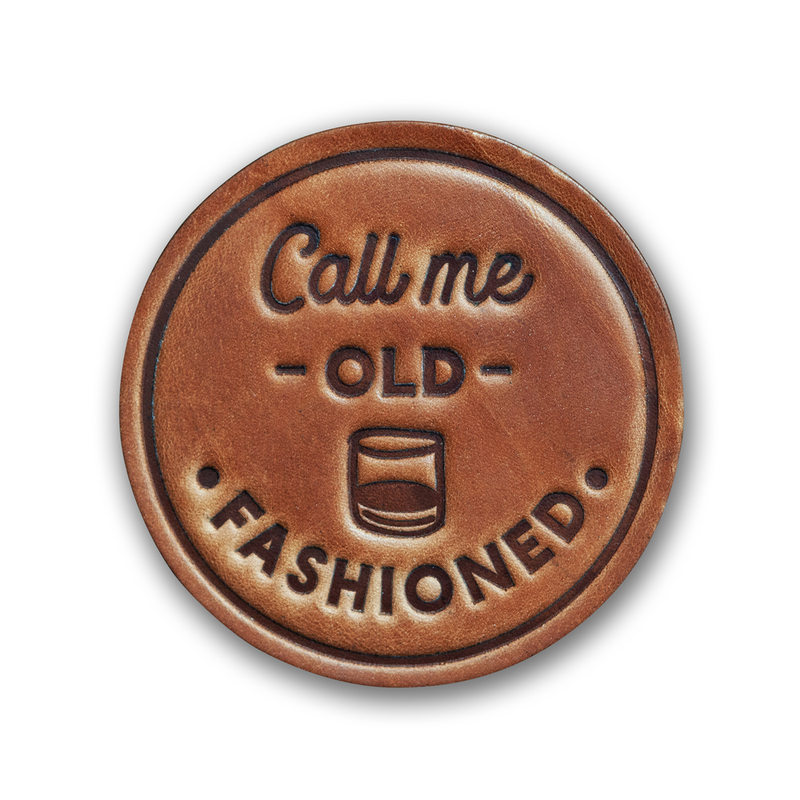 SGL Call Me Old Fashioned Leather Coaster, Individual - Rancho Diaz