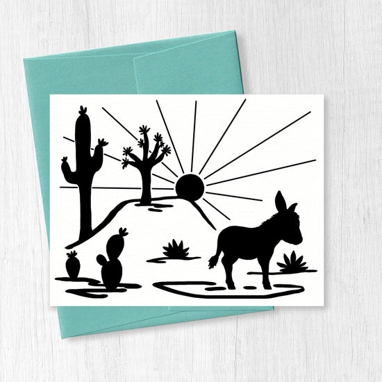 CMB Little Donkey, Big Desert Card - Rancho Diaz