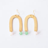 NPT* Colorful Brass and Gemstone Earrings - Rancho Diaz