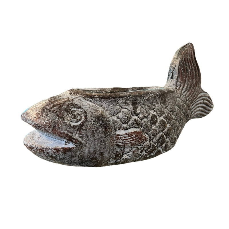 TV Blue Fish Planter (Curbside & in-store pick up only) - Rancho Diaz