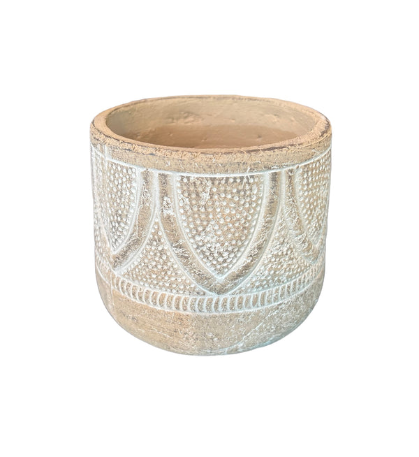 CCO Embossed Terracotta Planter(Curbside & in-store pick up only) - Rancho Diaz