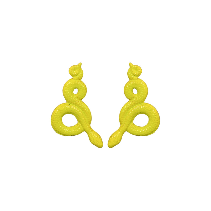 WDC Lime Snake Stud Earrings - Rancho Diaz