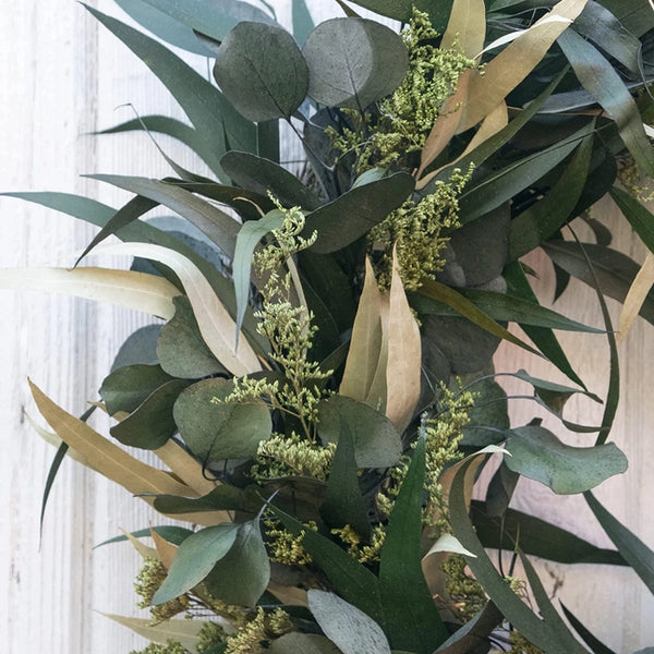 ANDL Willow and Silver Dollar Eucalyptus Wreath (Curbside & in-store pick up) - Rancho Diaz