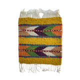 SELS Handwoven Yellow Wool Mexican Coaster - Rancho Diaz